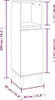 A line drawing of a tall, narrow cabinet with dimensions indicated. Anteprima dell’immagine prodotto