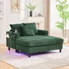 MODFU Méridienne - 2 Places Tissu Velours avec Éclairage Voir les images du produit 2