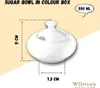 Sucrier Wilmax avec couvercle, 550 ml, porcelaine blanche Voir les images du produit 2