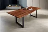 Esstisch Baumkante massiv Akazie nussbaum 240 x 100 schwarz Produktbild-Vorschau 1