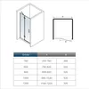 120X195cm Scharniertür Pendeltür Nischentür Duschabtrennung Produktbild-Vorschau 7