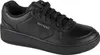 A single black Skechers sneaker is shown against a white background.