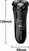 A black electric shaver with dimensions indicated by red lines and text. Voir les images du produit