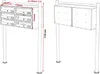 Wiltec 6er Briefkastenanlage weiß 945 x 270 x 1200 mm, Produktbild-Vorschau 2