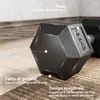 2 x 12,5 kg Hex-Hantelset, Fitnessgewichte mit rutschfestem Produktbild-Vorschau 5