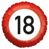 Folienballon Happy Birthday 18 Rund 45cm Helium 18. Produktbild-Vorschau 1