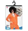 A man wearing an 80s tracksuit and afro wig, holding a boombox. Produktbild-Vorschau
