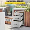 VEVOR 3 tiroirs BBQ Tiroirs 36X51cm Barbecue Gaz Acier Voir les images du produit 10