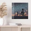 DEQORI Glasbild Echtglas 50x50 cm 'Magische Radtour' Produktbild-Vorschau 4