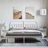 vidaXL Bettgestell mit Kopfteil Metall Weiß 183x213 cm Produktbild-Vorschau 4