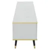 Side view of a modern media console with a marble-effect top. Podgląd zdjęcia produktu