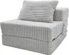 A gray foldable mattress with a pillow is shown against a white background. Podgląd zdjęcia produktu