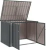 vidaXL Gartenlagerbox Schwarz 151,5 x 107 x 100 cm Stahl Produktbild-Vorschau 3