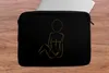 MuchoWow® Laptop Hülle 14 ZollFrau - Schwarz - Gold - Produktbild-Vorschau 5