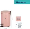 Monaco Prullenbak met Pedaal 3 liter Produktbild-Vorschau 7