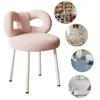 Schminkhocker, Bow Shape Rücken Dressing Stuhl, Sitzhocker Produktbild-Vorschau 1