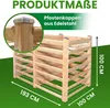 Moderner Komposter aus Lärchenholz Massivholz Produktbild-Vorschau 3