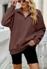 ASKSA Damen Sweatshirts 1/4 Reißverschluss Pullover Langarm Produktbild-Vorschau 3