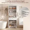 Armoire de salle de bain COSTWAY, armoire haute avec 4 Voir les images du produit 4