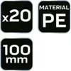 Three black squares with white text and numbers, indicating product specifications. Náhľad obrázku produktu