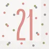 21. Geburtstag Partyset Einweggeschirr roségold 48 tlg. Produktbild-Vorschau 4