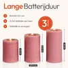 Meisterhome® 3er-Set Flammenlose LED Kerzen Rustik mit Produktbild-Vorschau 6