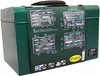 A green tool case with various tool sets displayed on the front packaging. Produktbild-Vorschau