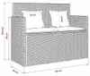 VidaXL 365764, Kremowy, Rotang, Stal, 110 kg, Dorośli i Podgląd zdjęcia produktu 8