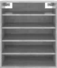 vidaXL Scarpiera grigio cemento 60x35x70 cm materiale a Anteprima dell’immagine prodotto 9