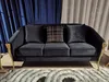 Dreisitzer Couch Polster Möbel Samt Luxus Einrichtung Stoff Produktbild-Vorschau 2