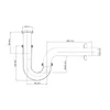 Röhrensiphon für Waschbecken 1 1/4" x 32mm Edelstahl Produktbild-Vorschau 1