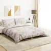 Bettwäsche-Set Weiß und Braun 220x240 cm Baumwolle Produktbild-Vorschau 2