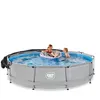 Two children are playing in a round swimming pool. Náhled obrázku produktu