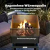 Outsunny Feuerschale 39 x 39 x 87 cm Feuerstelle mit Produktbild-Vorschau 6