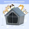 COSTWAY 59,5x57x58 cm Hundehütte Outdoor, winterfestes Produktbild-Vorschau 2