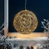 Palla luminosa 20 cm con nastro dorato avvolto bianco caldo Anteprima dell’immagine prodotto 6