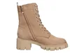 A side view of a tan lace-up boot with a zipper. Produktbild-Vorschau