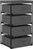 vidaXL Úložný regál so 4 textilnými košíkmi Steel Grey Náhľad obrázku produktu 7