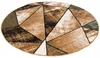 Designer Teppich Brilliant Beige Grün Magic Rund, Größe:160 Produktbild-Vorschau 2