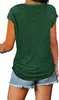 ASKSA Damen Sommer T-Shirt Reißverschluss Kurzarm Tunika Produktbild-Vorschau 2