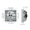Diagrams showing the dimensions of a ventilation fan. Podgląd zdjęcia produktu