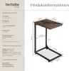 A diagram showing the dimensions of a side table, with text providing product specifications. Náhled obrázku produktu