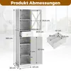 COSTWAY Badezimmerschrank, Hochschrank mit verstellbaren Produktbild-Vorschau 7