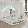 Merax Kinderbett mit Lattenrost aus Holz 90x200cm, Produktbild-Vorschau 1