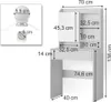 Stół toaletowy Vicco Laura Biały 70 cm z oświetleniem LED, Podgląd zdjęcia produktu 7