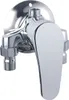 A chrome shower mixer tap with two outlets and a lever handle, shown against a white background. Produktbild-Vorschau