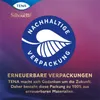 Marketing image with a sustainability logo and text. Produktbild-Vorschau