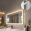 Relaxdays Badspiegel, 60 x 100 cm, dimmbarer LED-Spiegel, Produktbild-Vorschau 6