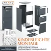 Paketbox mit Zeitungsfach Anthrazit, Paketbriefkasten, Produktbild-Vorschau 4
