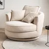 Drehsessel "Comfy" wollweiß Web-Velours XL Sessel drehbar Produktbild-Vorschau 2